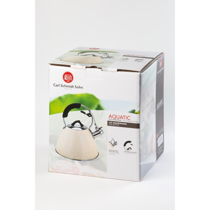 Чайник CSS AQUATIC, кремовый, 3 л