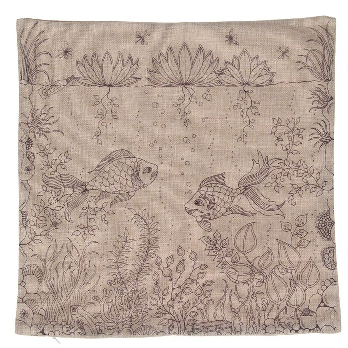 Наволочка льняная под роспись "Ассорти" в пакете