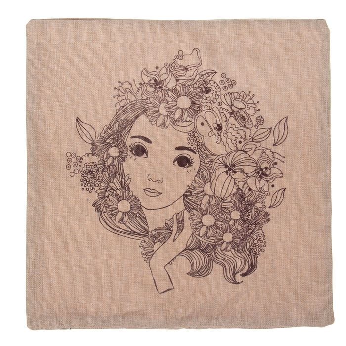 Наволочка льняная под роспись "Ассорти" в пакете