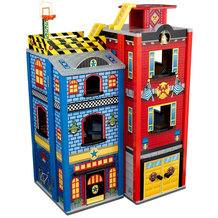 Игровой набор для мальчиков "Здание спасательной службы", 28 элементов