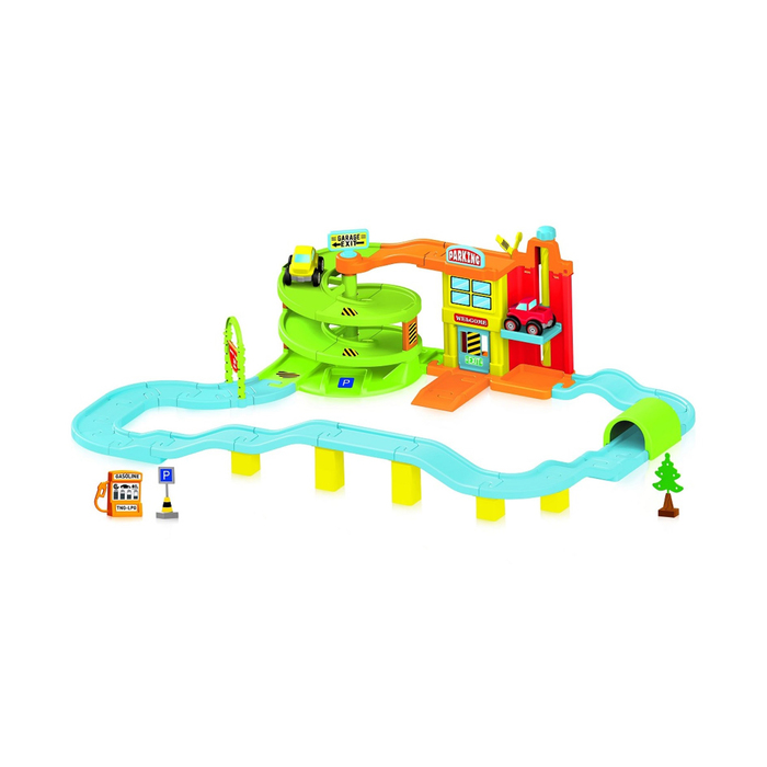 Игровой набор "Большой гараж с треком"