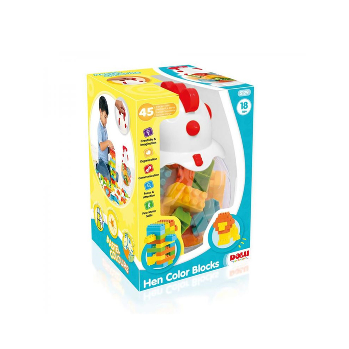 Конструктор с контейнером "Петушок", 45 элементов