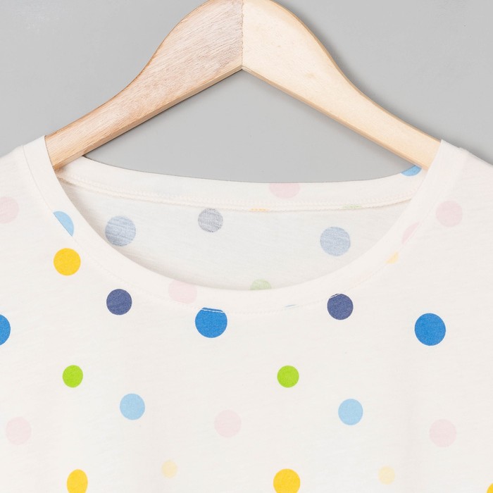 Сорочка женская 2683-0 (572322) цвет горохи на молочном, р-р 42 (XS)