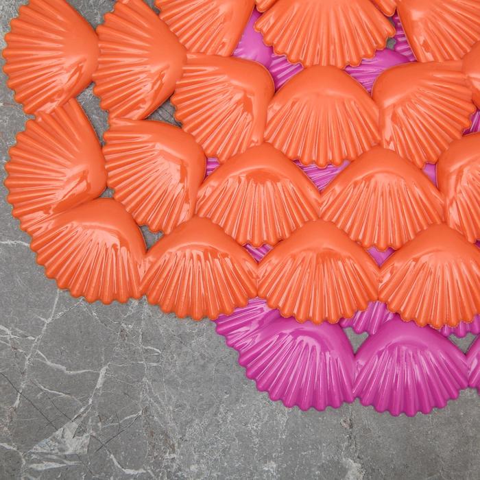 Коврик в раковину "Ракушки" 23х28 см, цвет МИКС