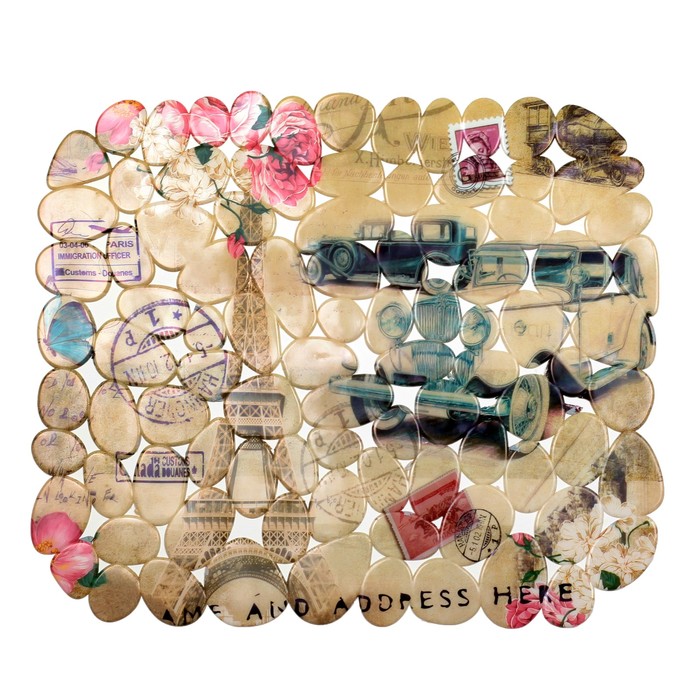 Коврик в раковину "Ретро" 29,5x24,5 см,