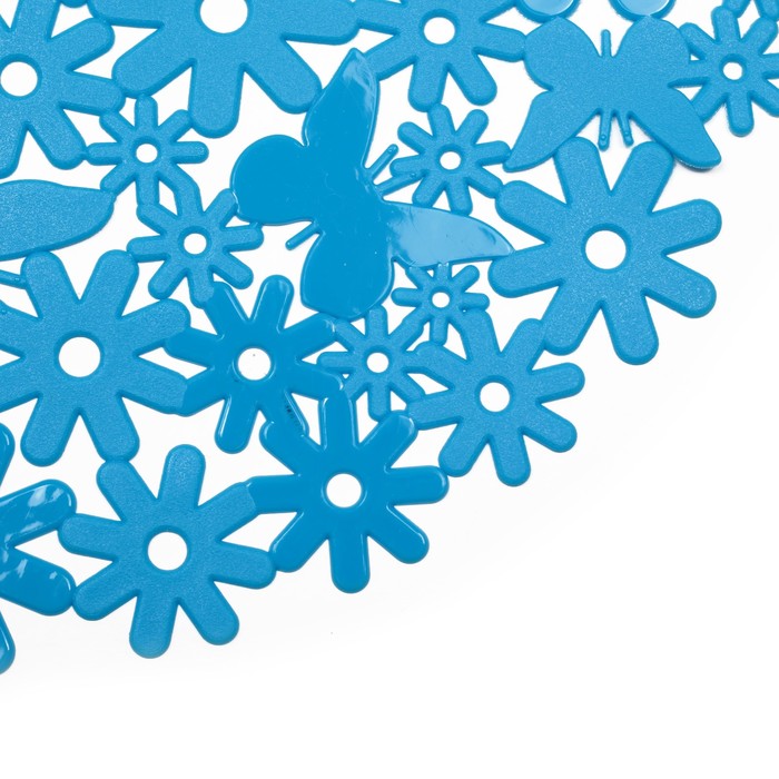 Коврик в раковину "Цветочки" 30x30 см, цвет МИКС