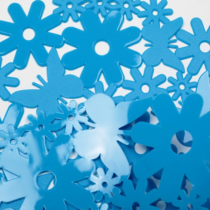 Коврик в раковину "Цветочки" 30x30 см, цвет МИКС