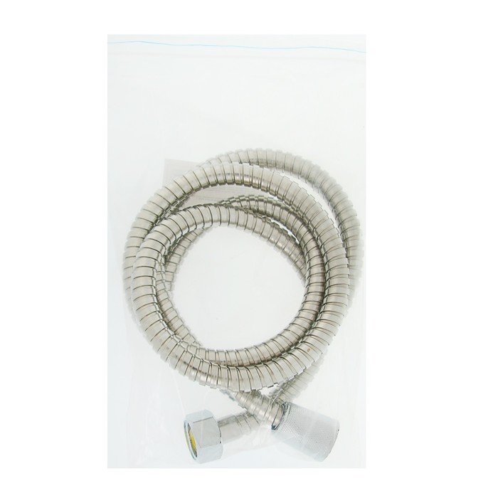 Душевой шланг, 150 см, с пластиковыми гайками, нержавеющая сталь