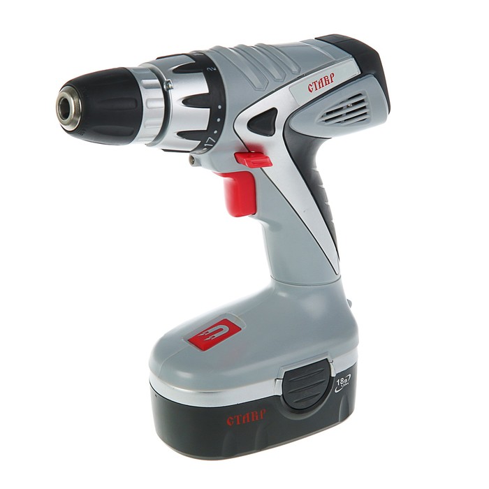 Дрель-шуруповерт "Ставр" ДА-18, 18 В, 0-550 об/мин., 17 Нм, аккумуляторная, кейс