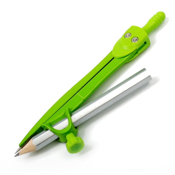 Циркуль металлический с карандашом ч/гр в пластиковом пенале (козья ножка) МИКС CALLIGRATA 287377