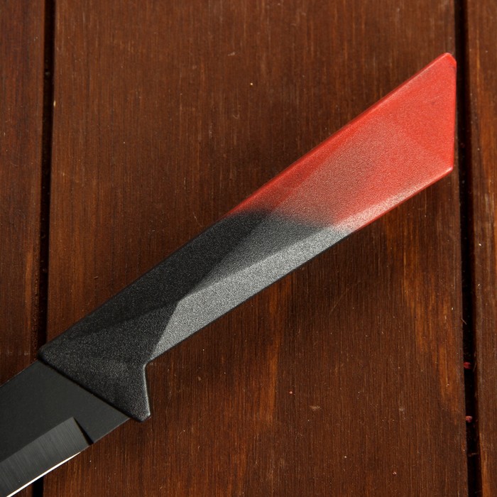 Нож с антиналипающим покрытием "Альфа" лезвие 9 см, цвет красный