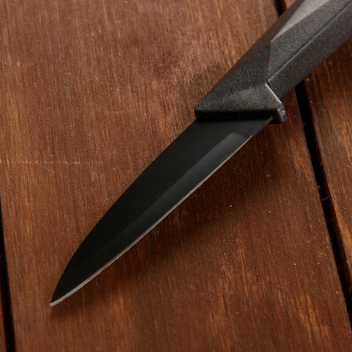 Нож с антиналипающим покрытием "Альфа" лезвие 9 см, цвет фиолетовый