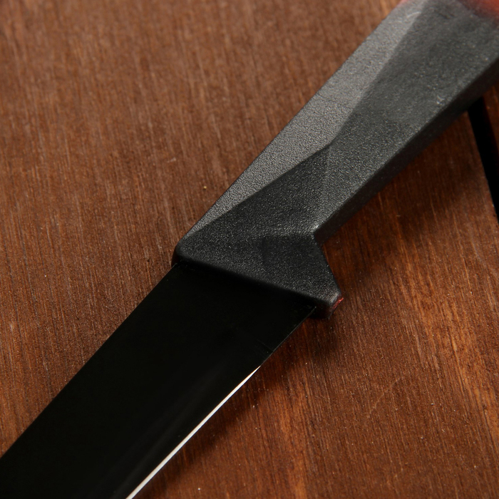 Нож с антиналипающим покрытием "Альфа" лезвие 12,5 см, цвет красный