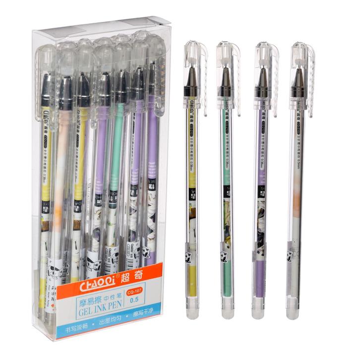 Ручка гелевая 0,5мм синяя ПИШИ-СТИРАЙ корпус прозрачный Кошка МИКС