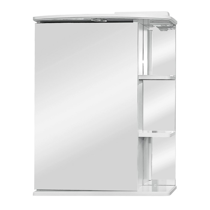 Зеркало-шкаф "Ника, светильник  55" фацет левое