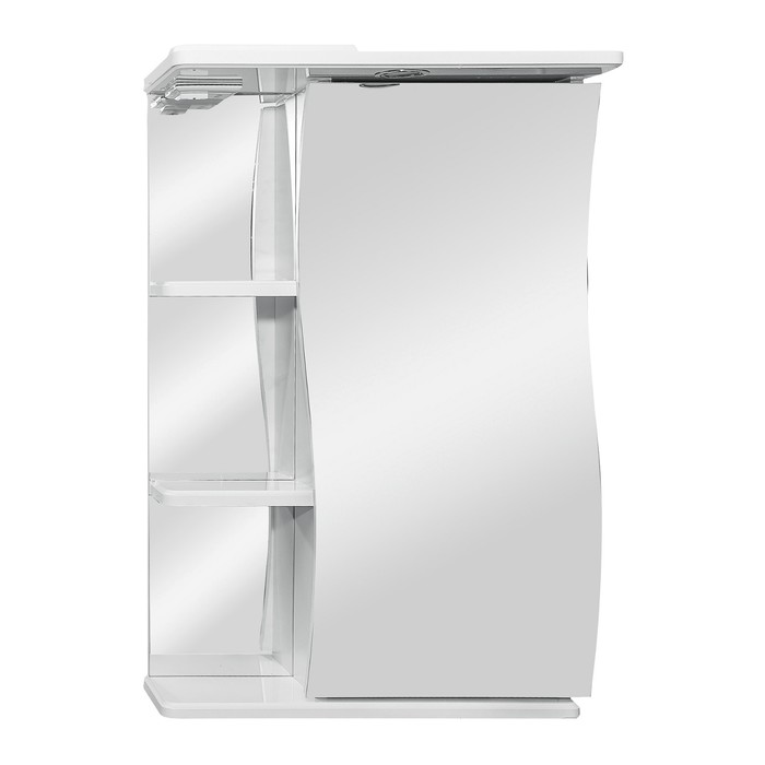 Зеркало-шкаф "Волна, светильник" 50 правое