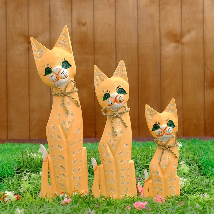 Сувенирный набор дерево "Кошки" 25х8х50 см