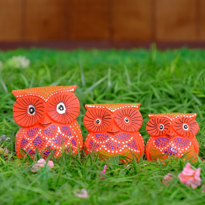 Сувенирный набор дерево "Совы" 21х7,5х10 см