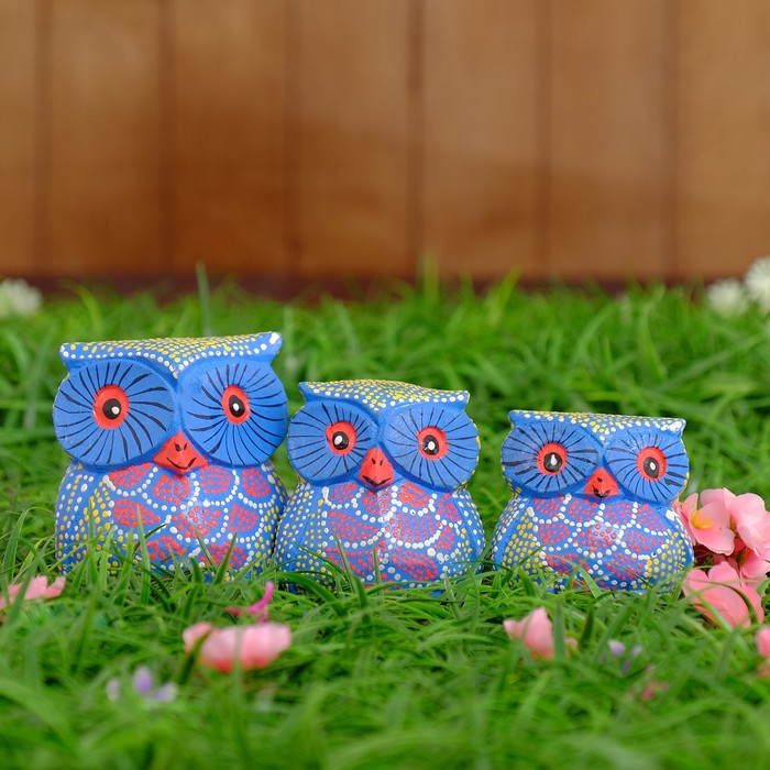 Сувенирный набор дерево "Совы" 24,5х8,5х10 см