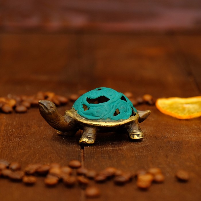 Сувенир бронза "Резная черепашка" 9,5х5х3,5 см