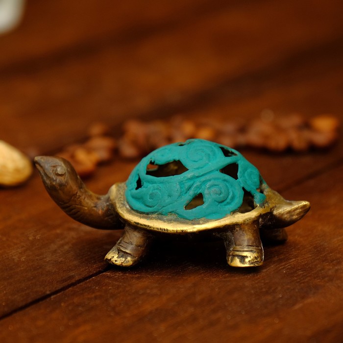 Сувенир бронза "Резная черепашка" 9,5х5х3,5 см