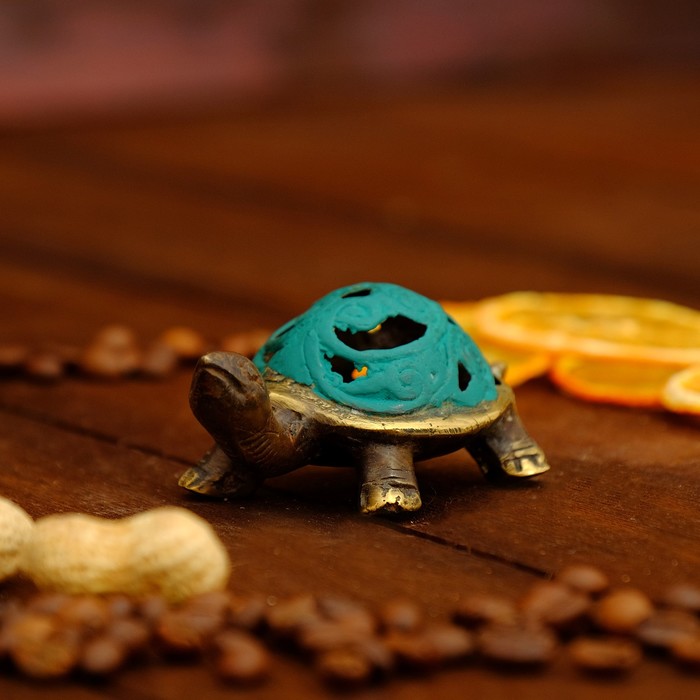 Сувенир бронза "Резная черепашка" 9,5х5х3,5 см