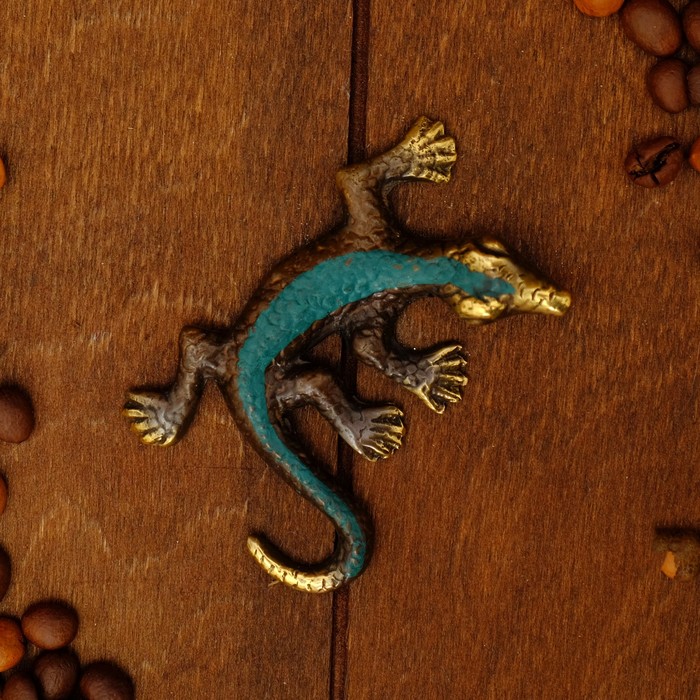 Сувенир бронза "Ящерица" 6,5х5х1,1 см