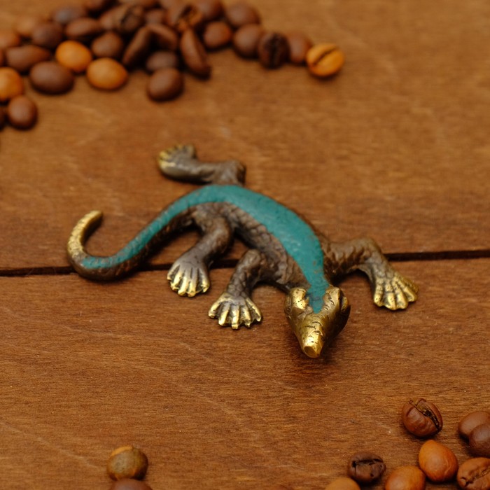 Сувенир бронза "Ящерица" 6,5х5х1,1 см