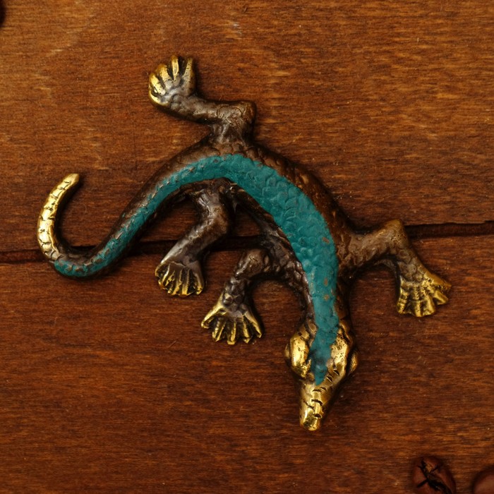 Сувенир бронза "Ящерица" 6,5х5х1,1 см