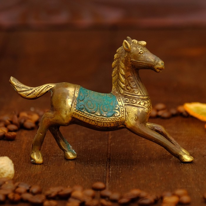 Сувенир бронза "Скакун" 11,5х2,5х8 см