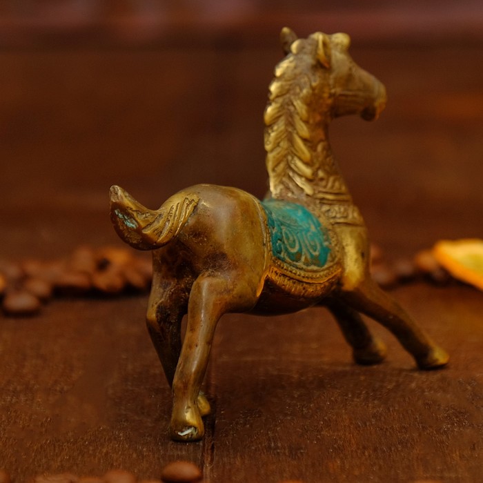 Сувенир бронза "Скакун" 11,5х2,5х8 см