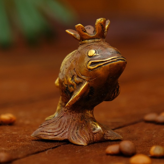 Сувенир бронза "Золотая рыбка" 5,5х4,5х6 см