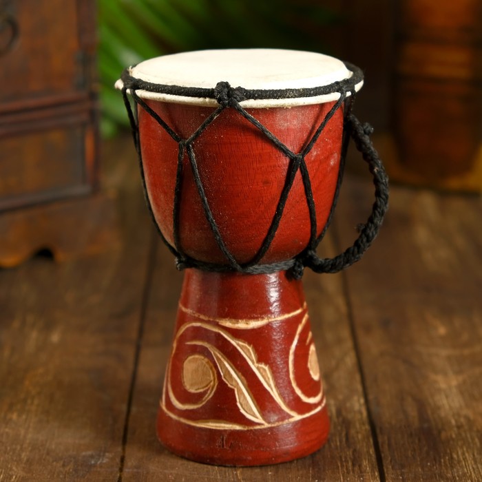 Музыкальный инструмент барабан джембе "Светлый" 15х10х10 см МИКС