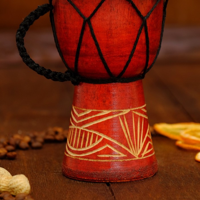 Музыкальный инструмент барабан джембе "Светлый" 15х10х10 см МИКС