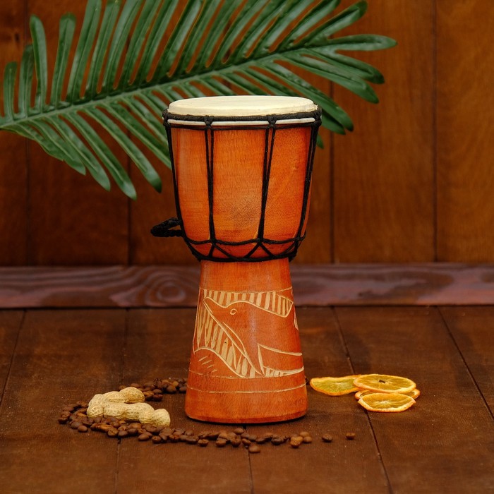 Музыкальный инструмент барабан джембе "Светлый" 25х14х14 см МИКС