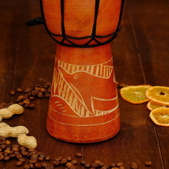 Музыкальный инструмент барабан джембе "Светлый" 25х14х14 см МИКС