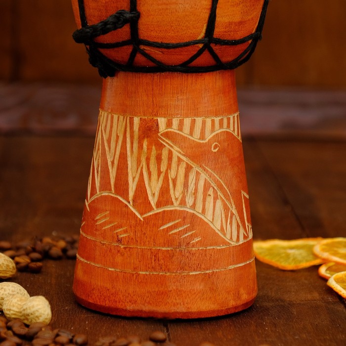 Музыкальный инструмент барабан джембе "Светлый" 25х14х14 см МИКС