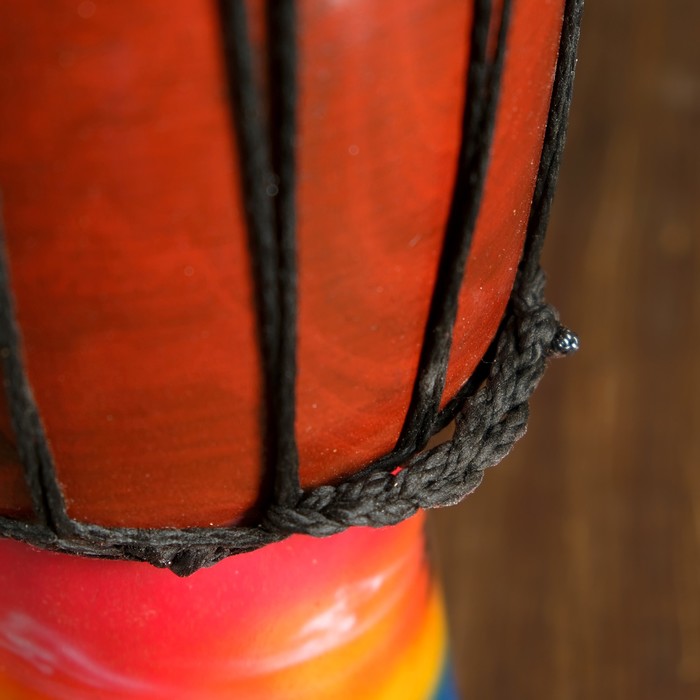 Музыкальный инструмент барабан джембе "Пейзаж" 40х18х18 см МИКС