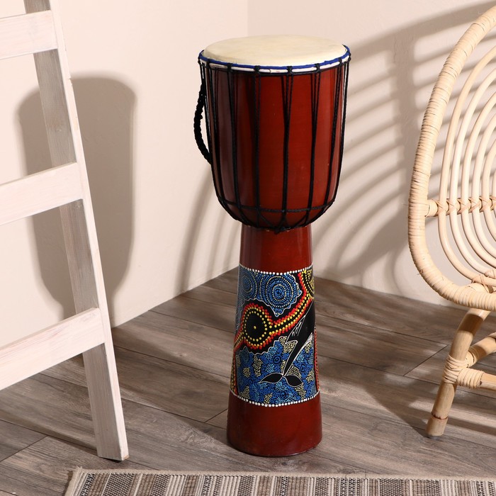 Музыкальный инструмент барабан джембе "Цветной" 70х27х27 см МИКС