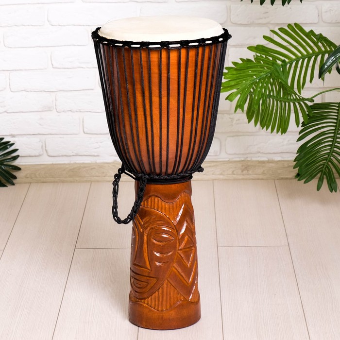 Музыкальный инструмент барабан джембе "Тёмный" 70х27х27 см МИКС
