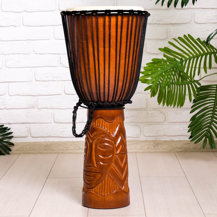 Музыкальный инструмент барабан джембе "Тёмный" 70х27х27 см МИКС