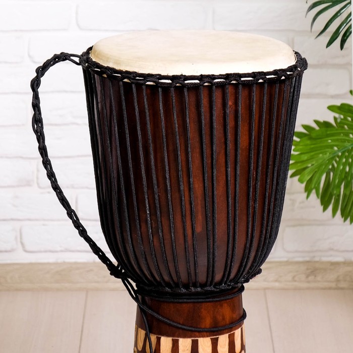 Музыкальный инструмент барабан джембе "Светлый" 80х30х30 см МИКС