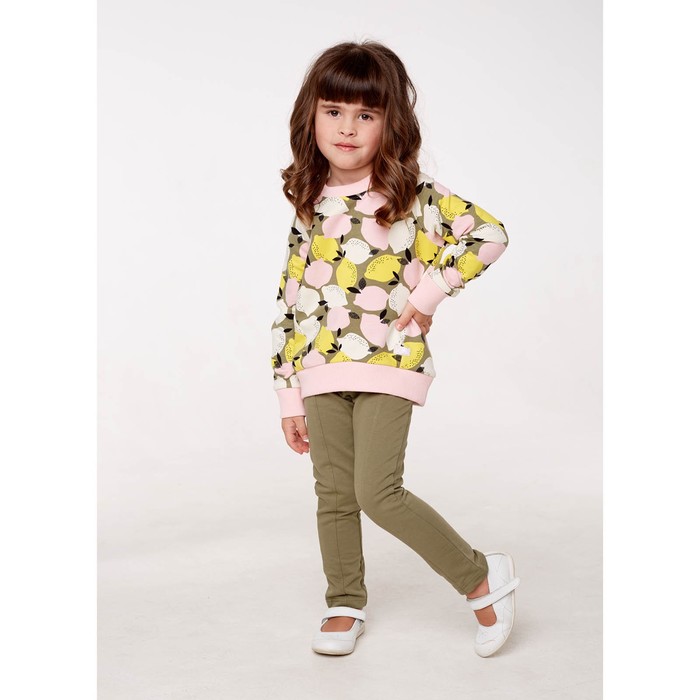 Брюки для девочки, рост 134 см, цвет тёмный хаки