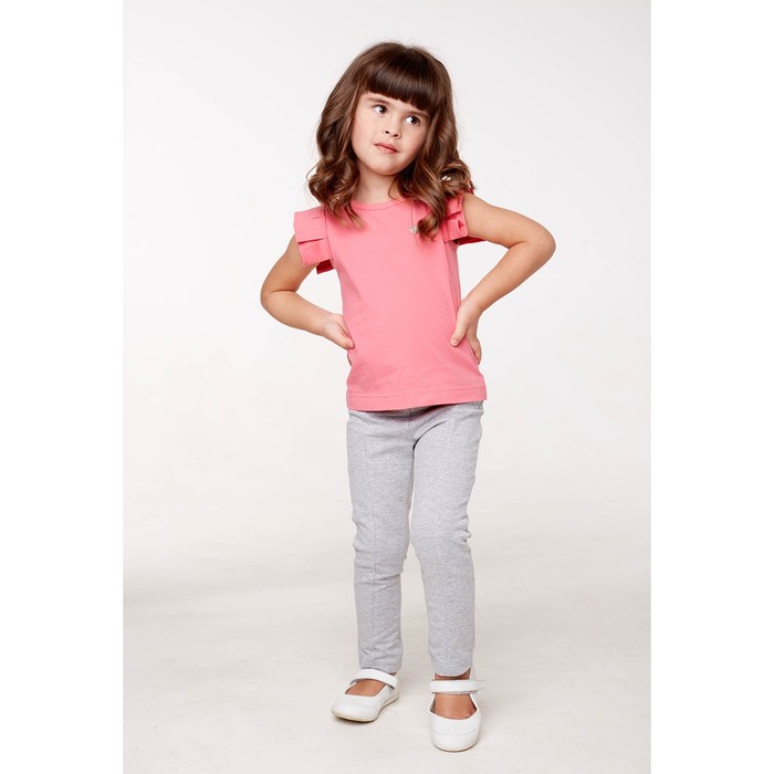 Брюки для девочки, рост 152 см, цвет серый меланж