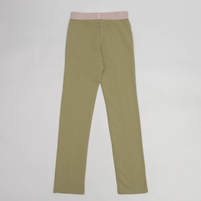 Брюки для девочки, рост 110 см, цвет тёмный хаки