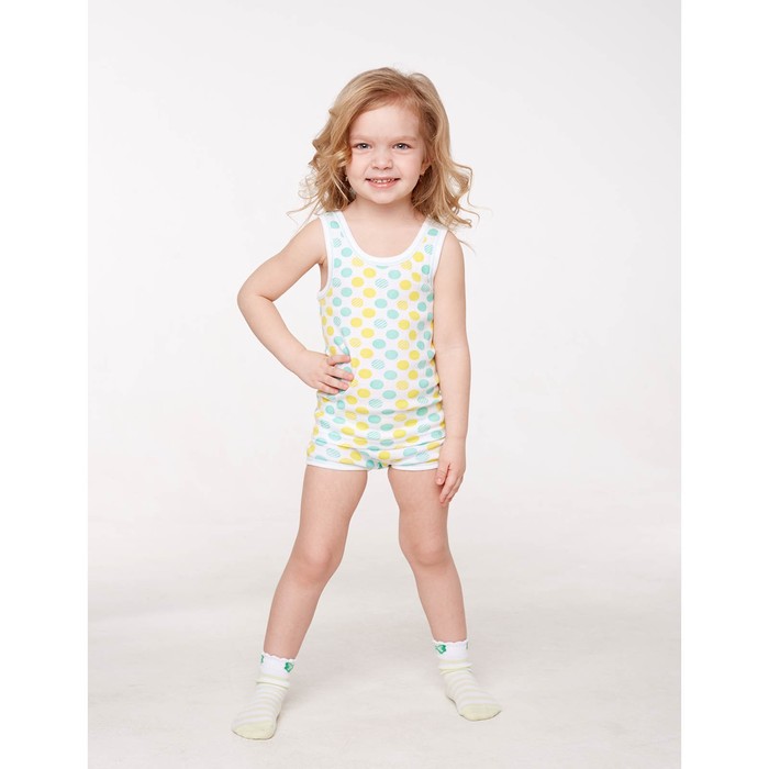 Комплект для девочки (майка, трусы), рост 92 см, цвет микс