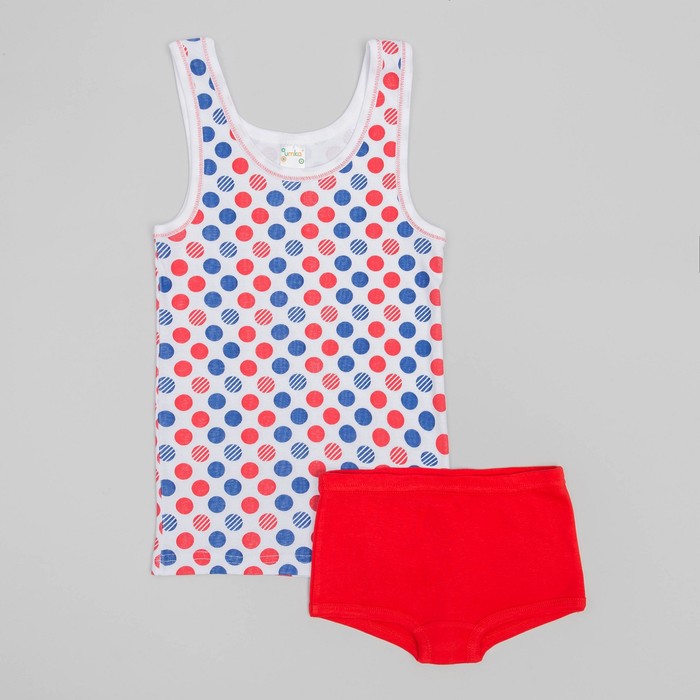 Комплект для девочки (майка, трусы) UMKA, рост 134/140 см, цвет микс