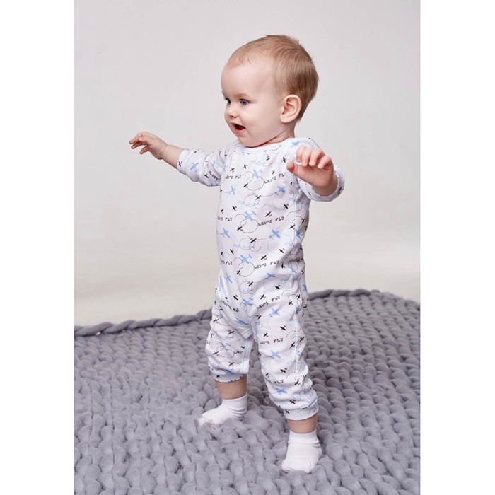 Комбинезон для мальчика, рост 62 см, цвет самолеты