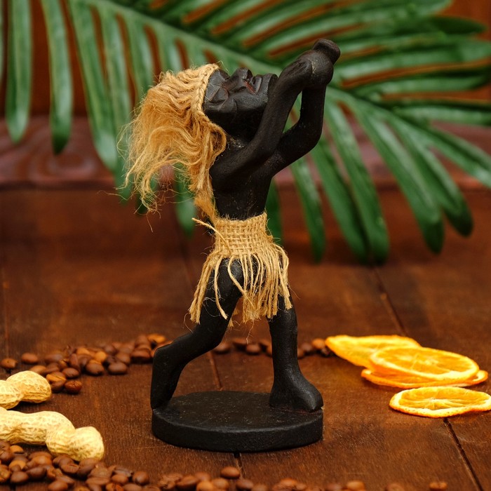 Сувенир дерево "Абориген вратарь" 15х7х7 см