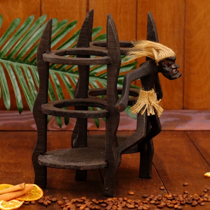 Сувенир подставка под бутылку "Суровый абориген" 28х25х23 см